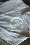 Gray Pullover Hoodie with white logo 2X to 3X