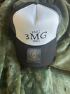 Black Mesh Trucker Hat with White front