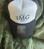 Black Mesh Trucker Hat with White front